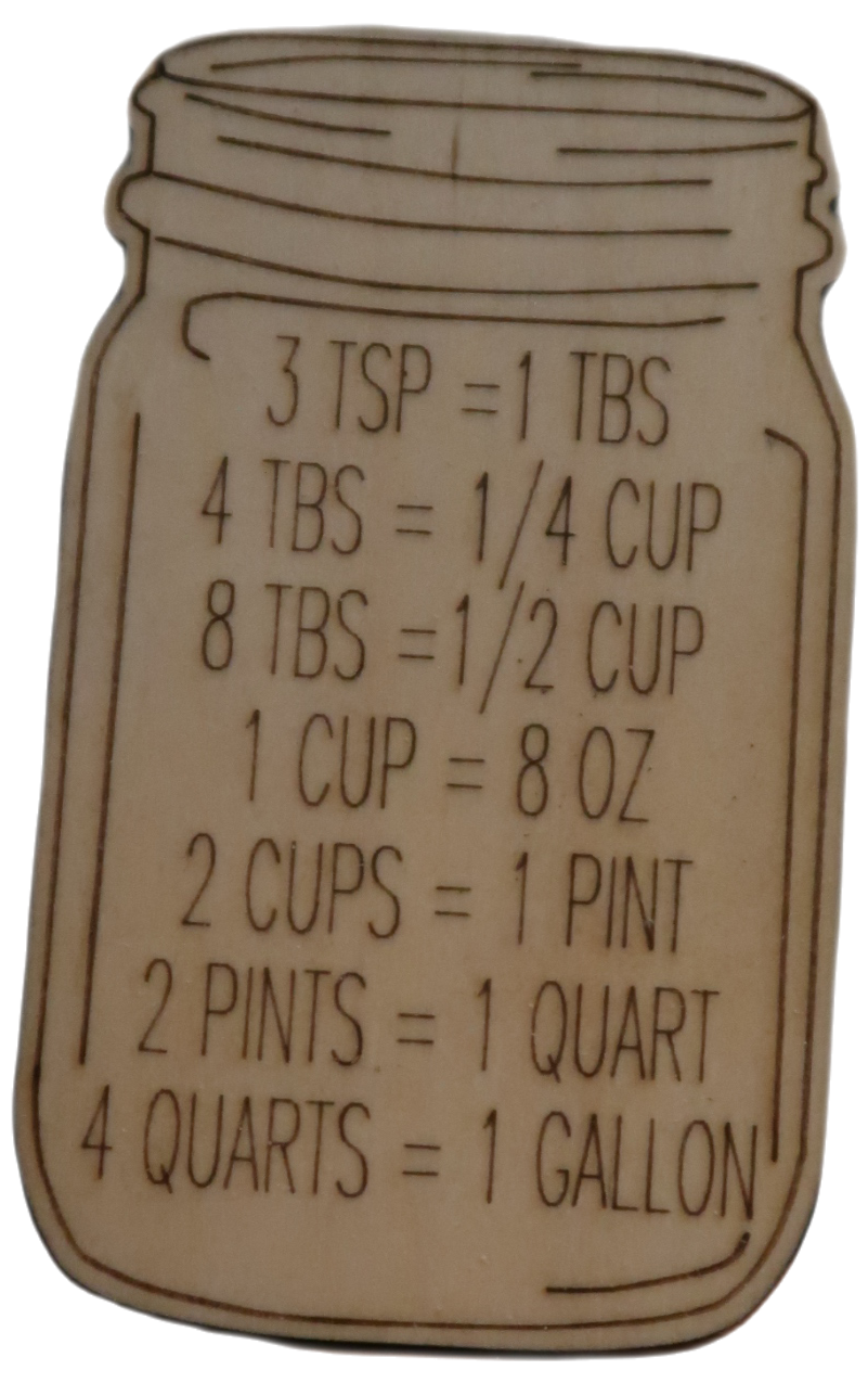 Measurement Conversion Wooden Fridge Magnet